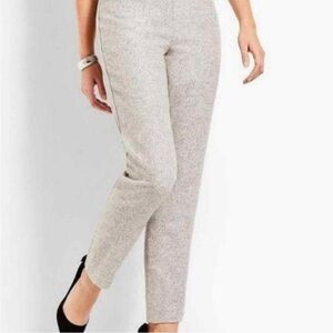 Talbots RSVP Wool Tweed Sequin Pants Grey Silver Metallic Size 16P NWT